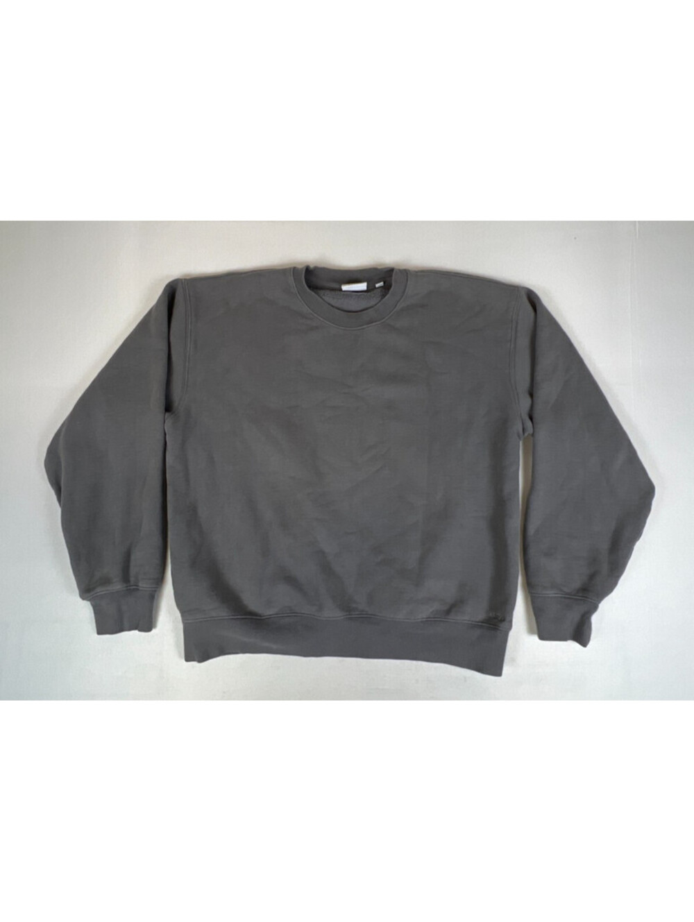 Aritzia Women M Gray Sweatfleece Perfect Fit Cozy Fleece Crewneck Sweatshirt